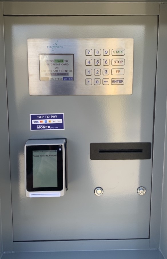 Picture of FlowPoint keypad used to dispense water